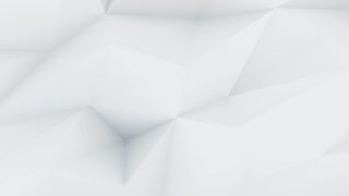 Abstract geometric background with subtle shades of white and gray, featuring three-dimensional, triangular shapes creating a faceted, origami-like texture across the entire image.