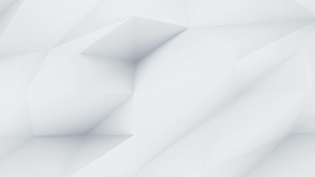 Abstract geometric background with subtle white and light gray triangular facets, creating a three-dimensional, textured appearance. The overall tone is soft and minimalist.